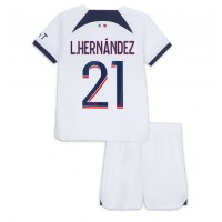 Dres Paris Saint-Germain Lucas Hernandez #21 Gostujuci za djecu 2023-24 Kratak Rukav (+ kratke hlače)